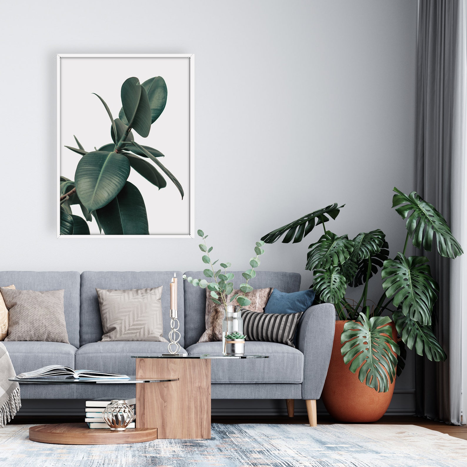 Tropical Plant Print Tropical Plant Wall Art Tropical Leaf Etsy