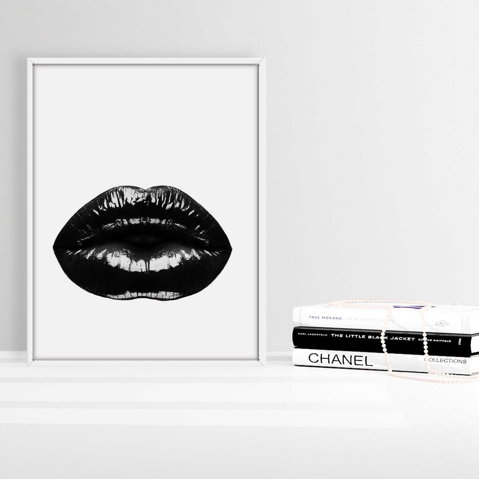 Black Lips Print Lips Wall Art Fashion Decor Lips Poster Etsy UK