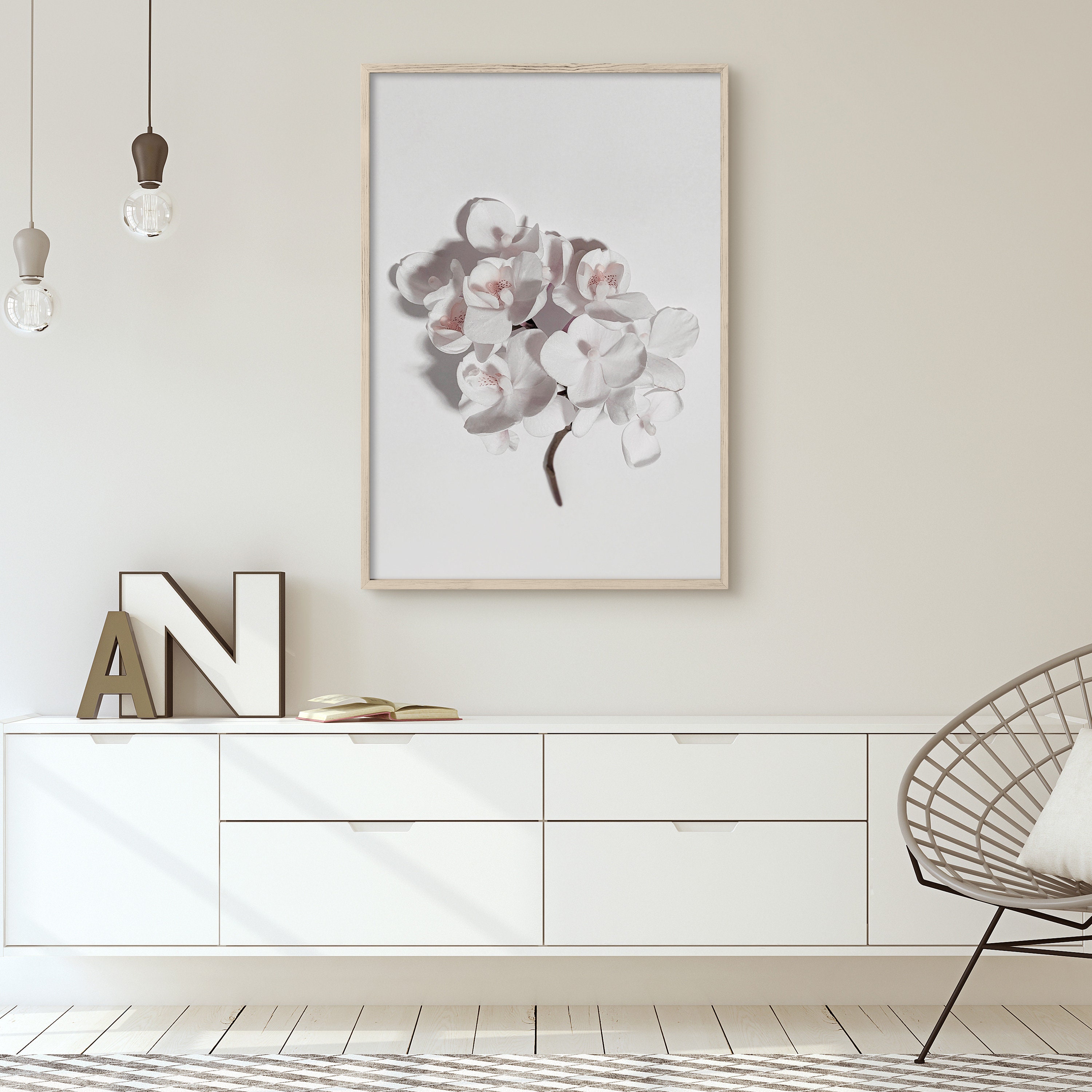 White Orchid Print Orchid Wall Art Floral Wall Art - Etsy