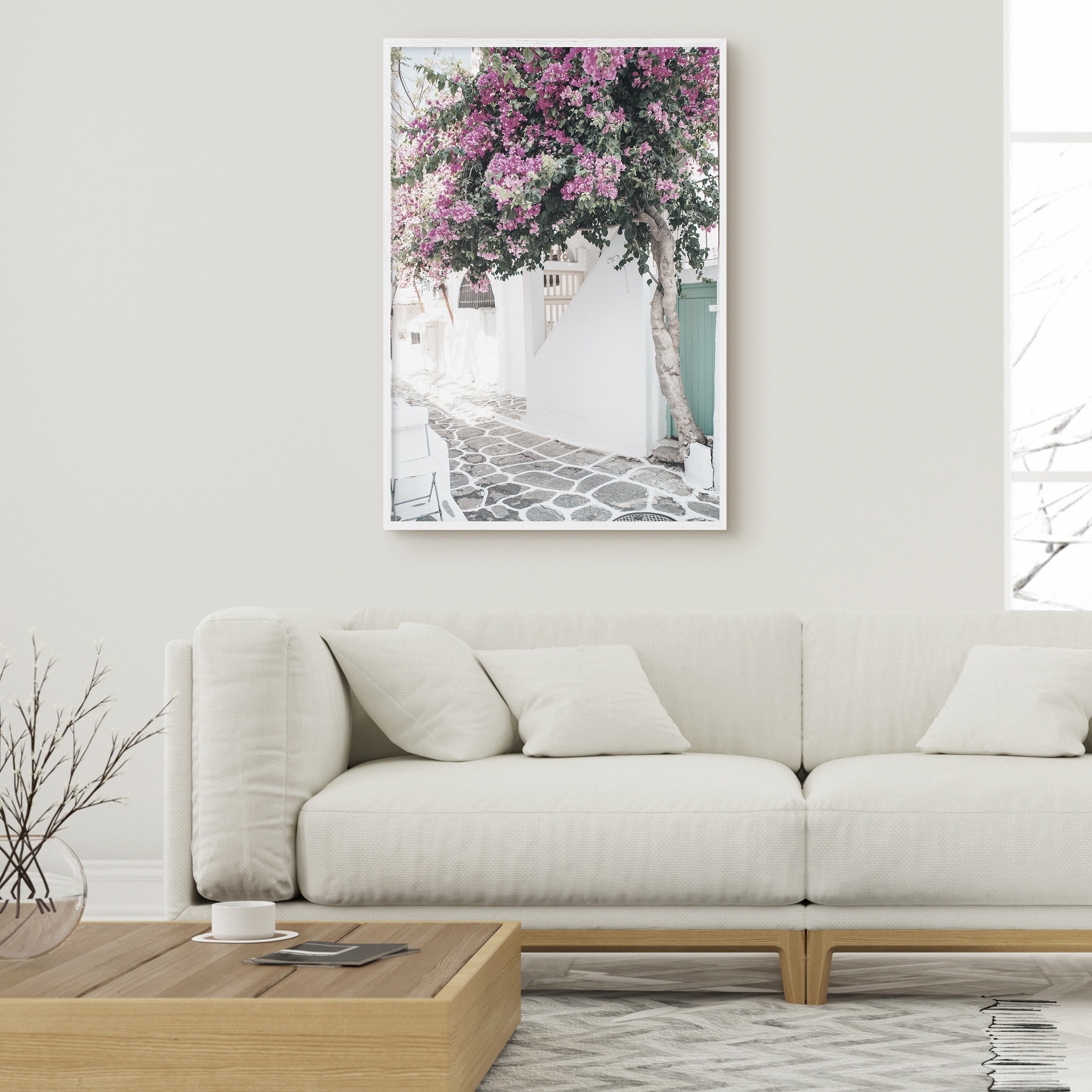 Mediterranean Print Spain Village Wall Art Floral Print - Etsy