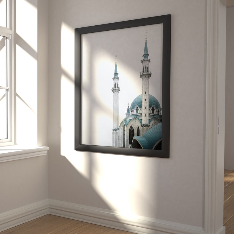 Turquoise Mosque Photo Print Islamic Architecture Wall Art Etsy