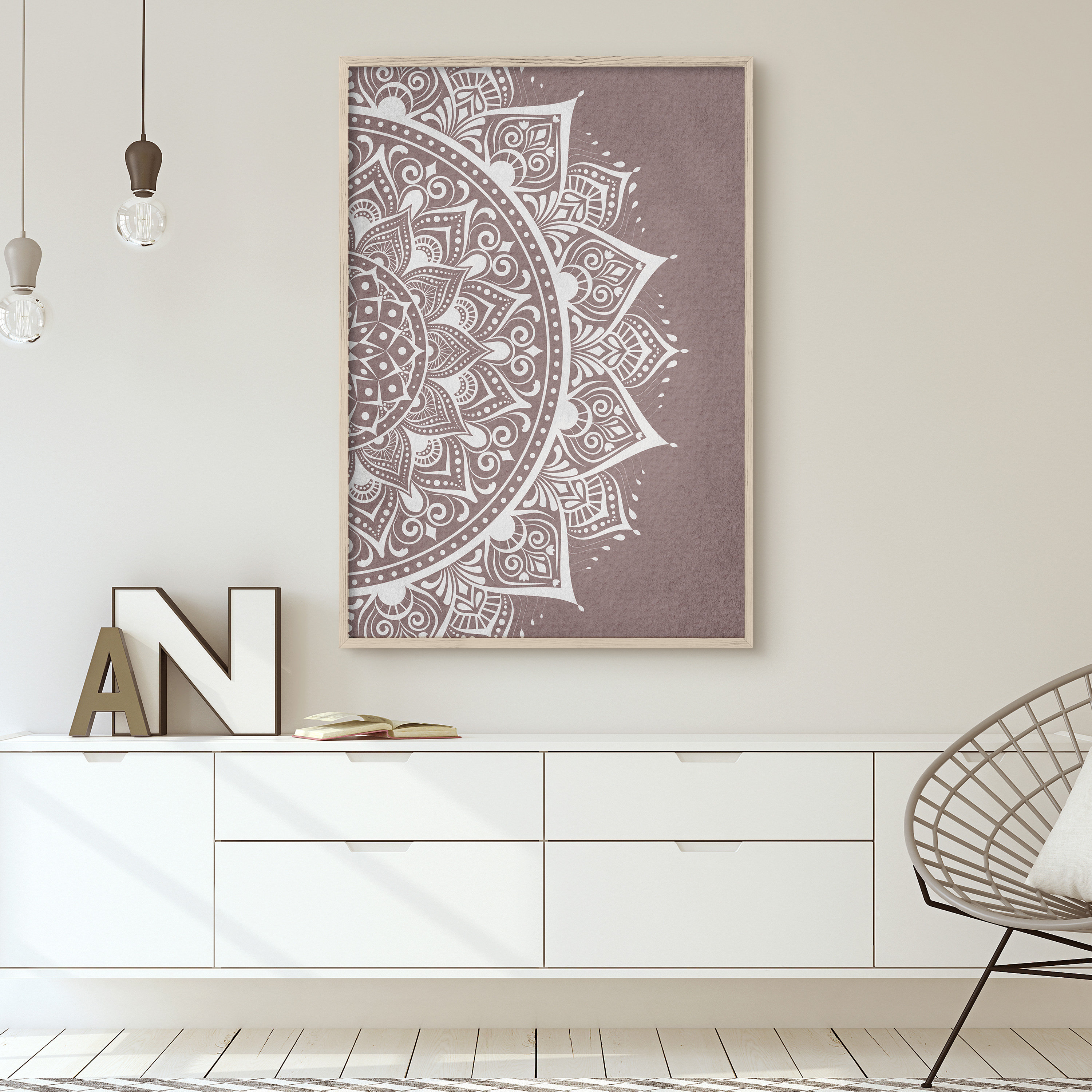 Mandala Wall Art Set of 2 Prints Boho Wall Decor Mandala | Etsy