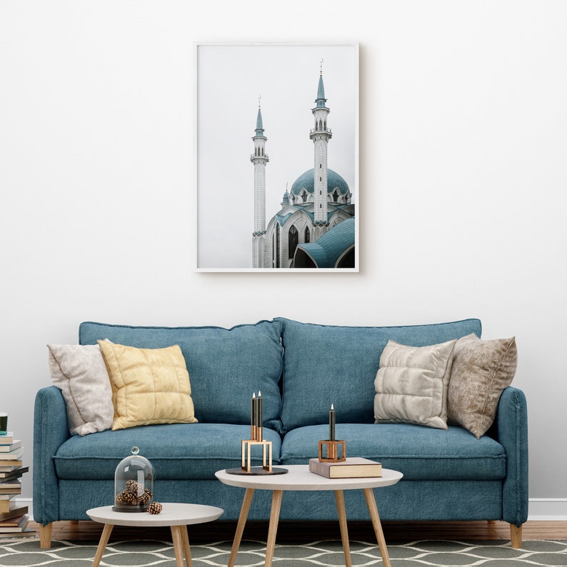 Turquoise Mosque Photo Print Islamic Architecture Wall Art Etsy