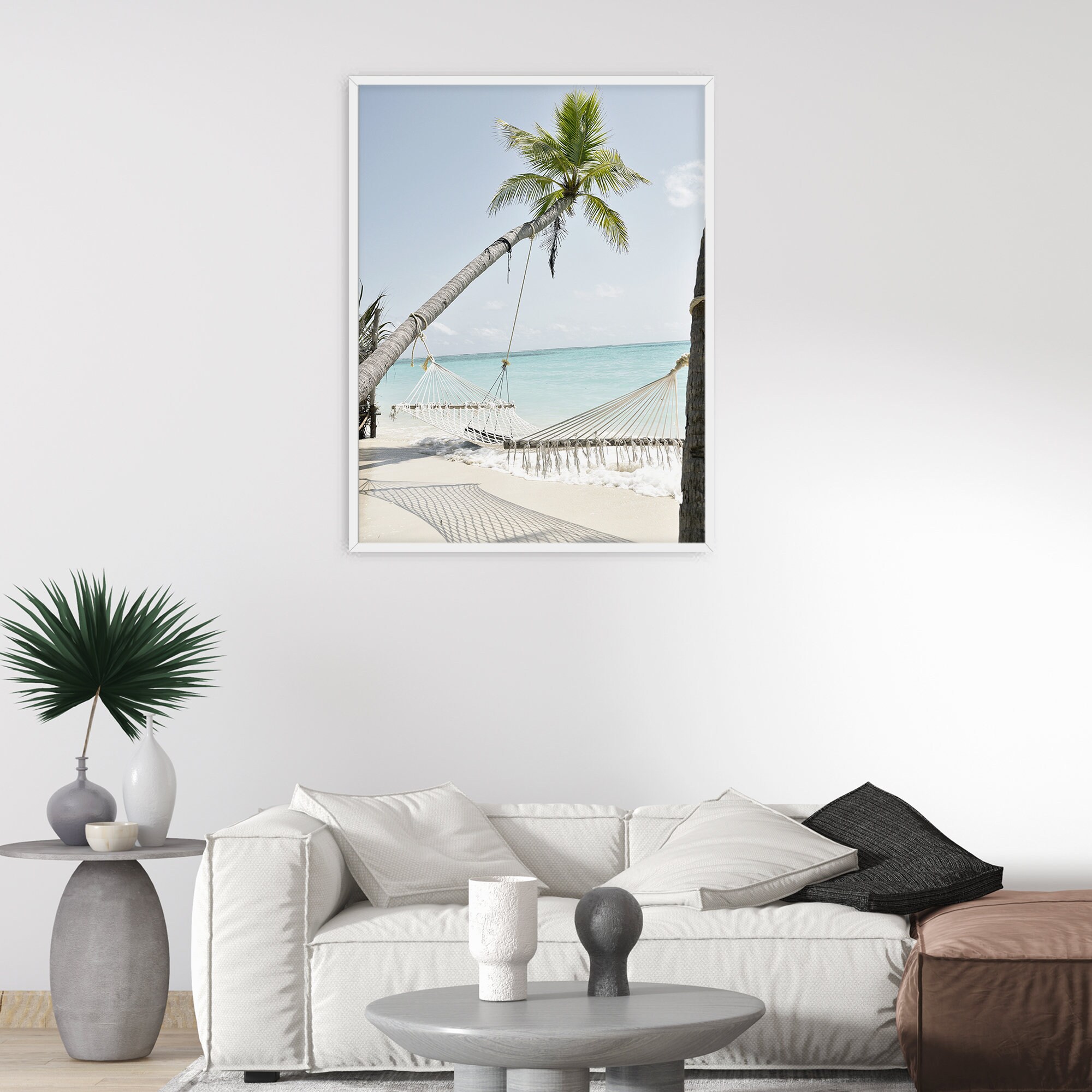 Coastal Wall Art Tropical Beach Prints Beach Hammock Print Etsy