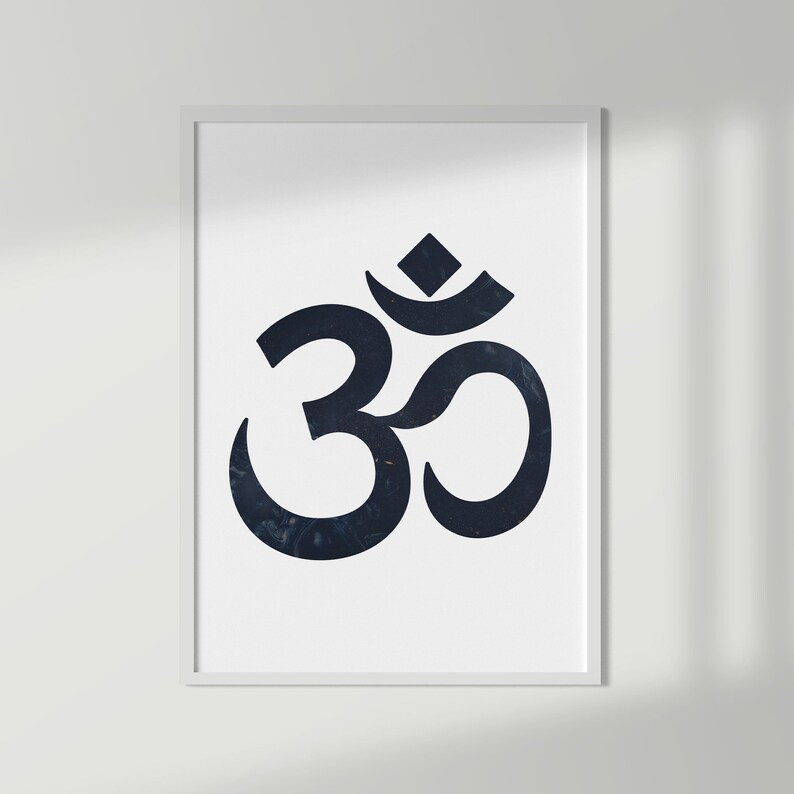 Om Wall Art Printable Om Symbol Print Aum Yoga Wall Decor | Etsy