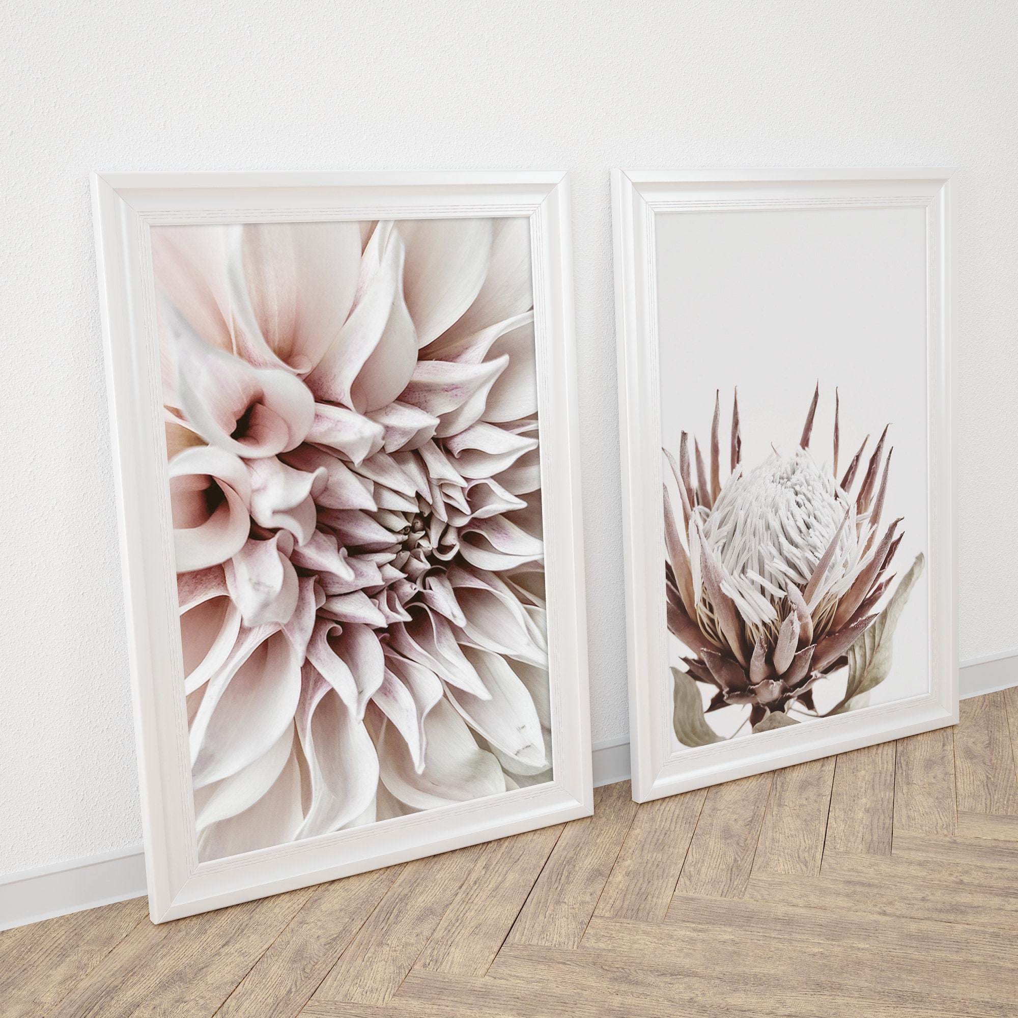 Floral Print Set Set of 2 Flower Prints Pink Flower Prints Etsy