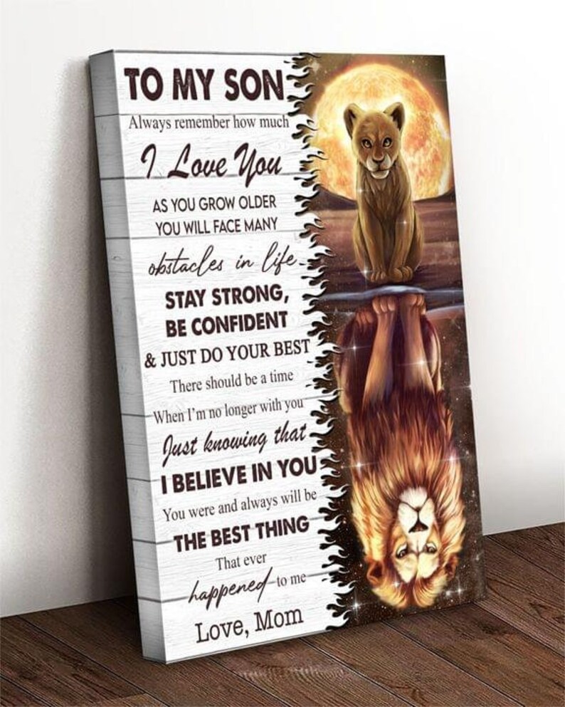 To My Son Always Remember How Much Canvas FramePoster No Frame