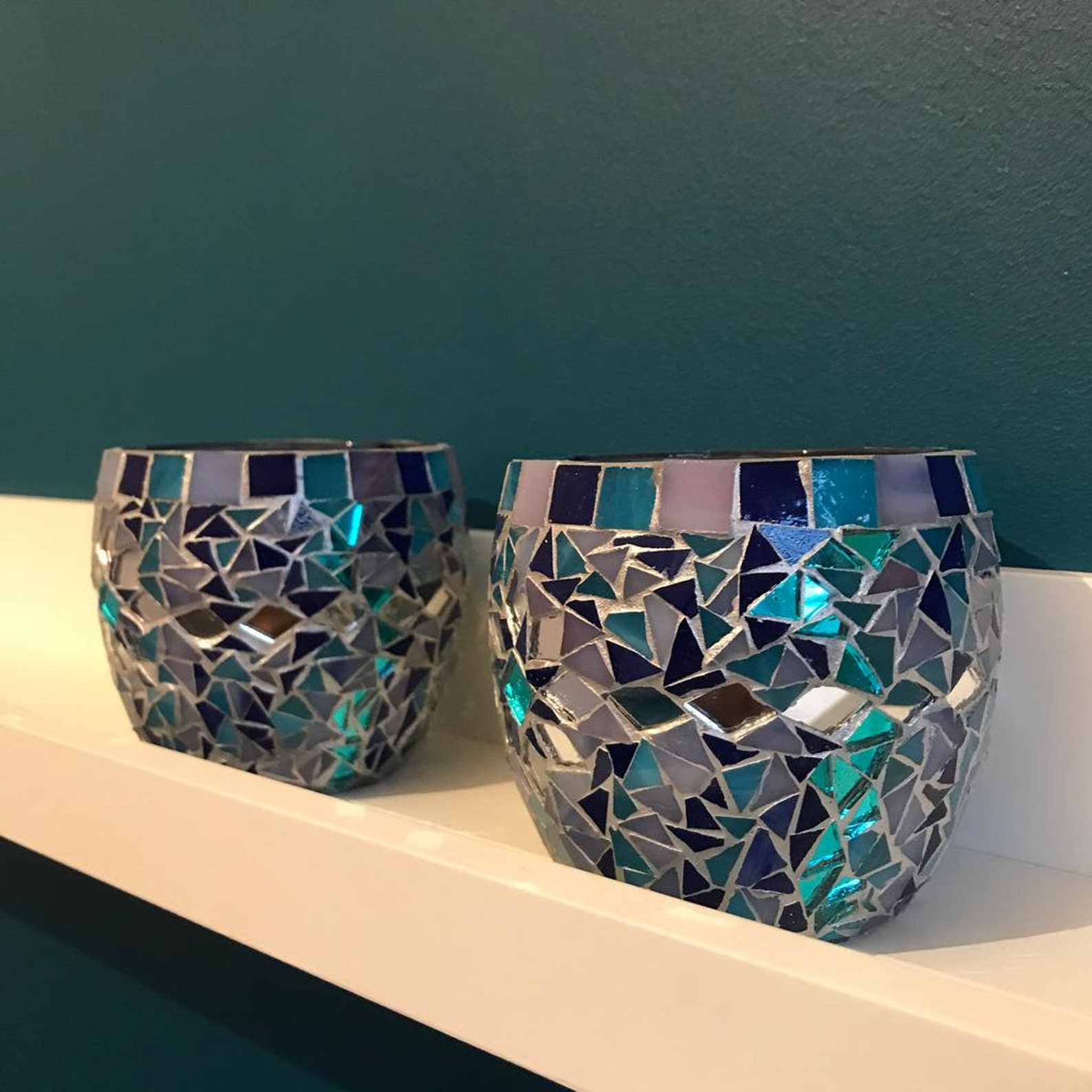 Handcrafted Mosaic Tea Light Holders Etsy