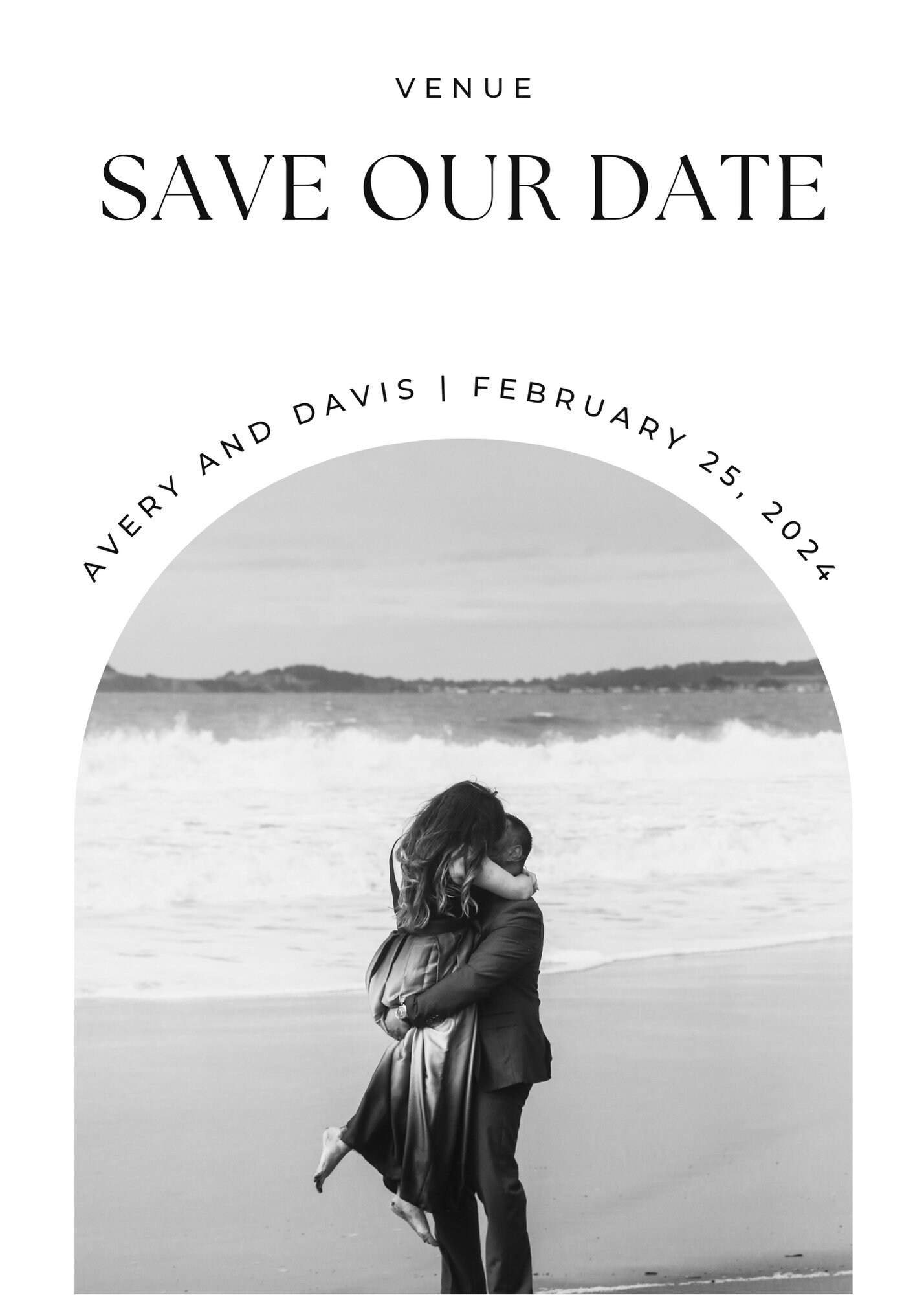 Save the Date Template Classic Modern Save the Date Card Printable