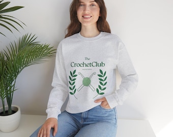Crochet Club Crest Unisex Heavy Blend™ Crewneck Sweatshirt