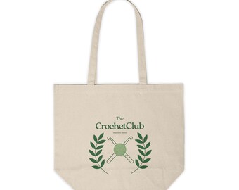 Crochet Club Canvas Shopping Tote