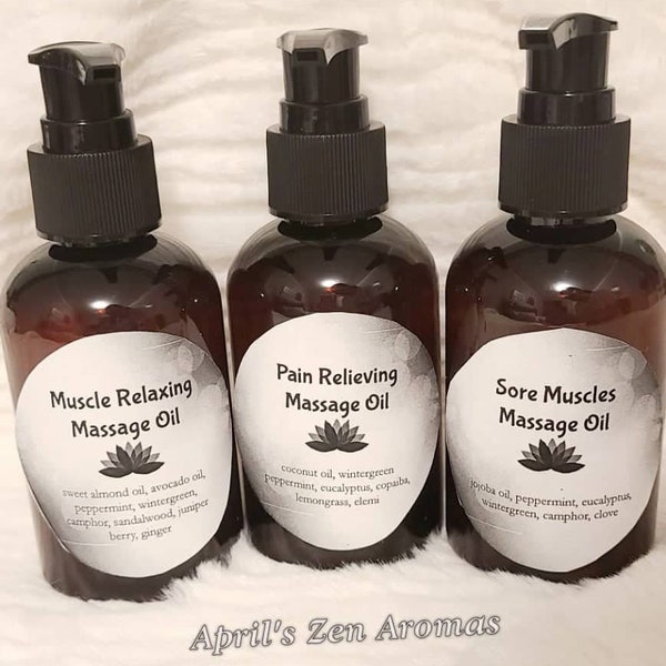 Massage Oil for Pain Etsy