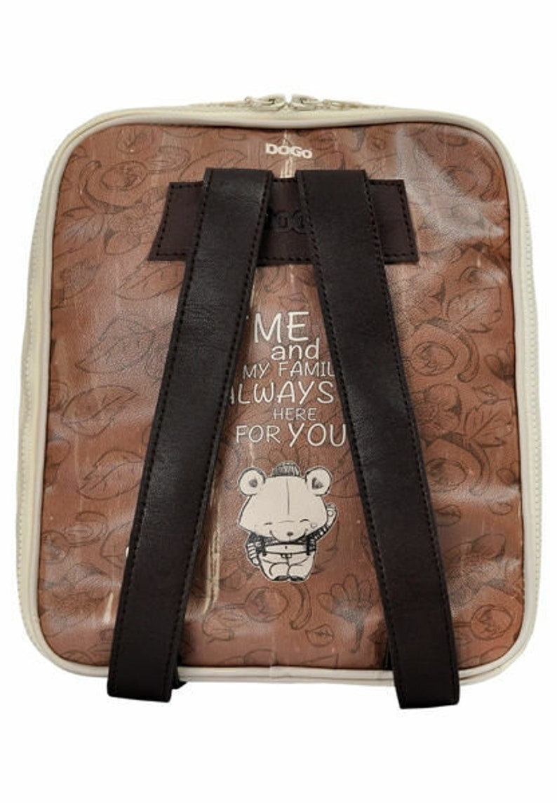 Handmade by Best Turkish manufacturer. DOGO Here For You Small Bag Mini Backpack Vegan Light Backpack