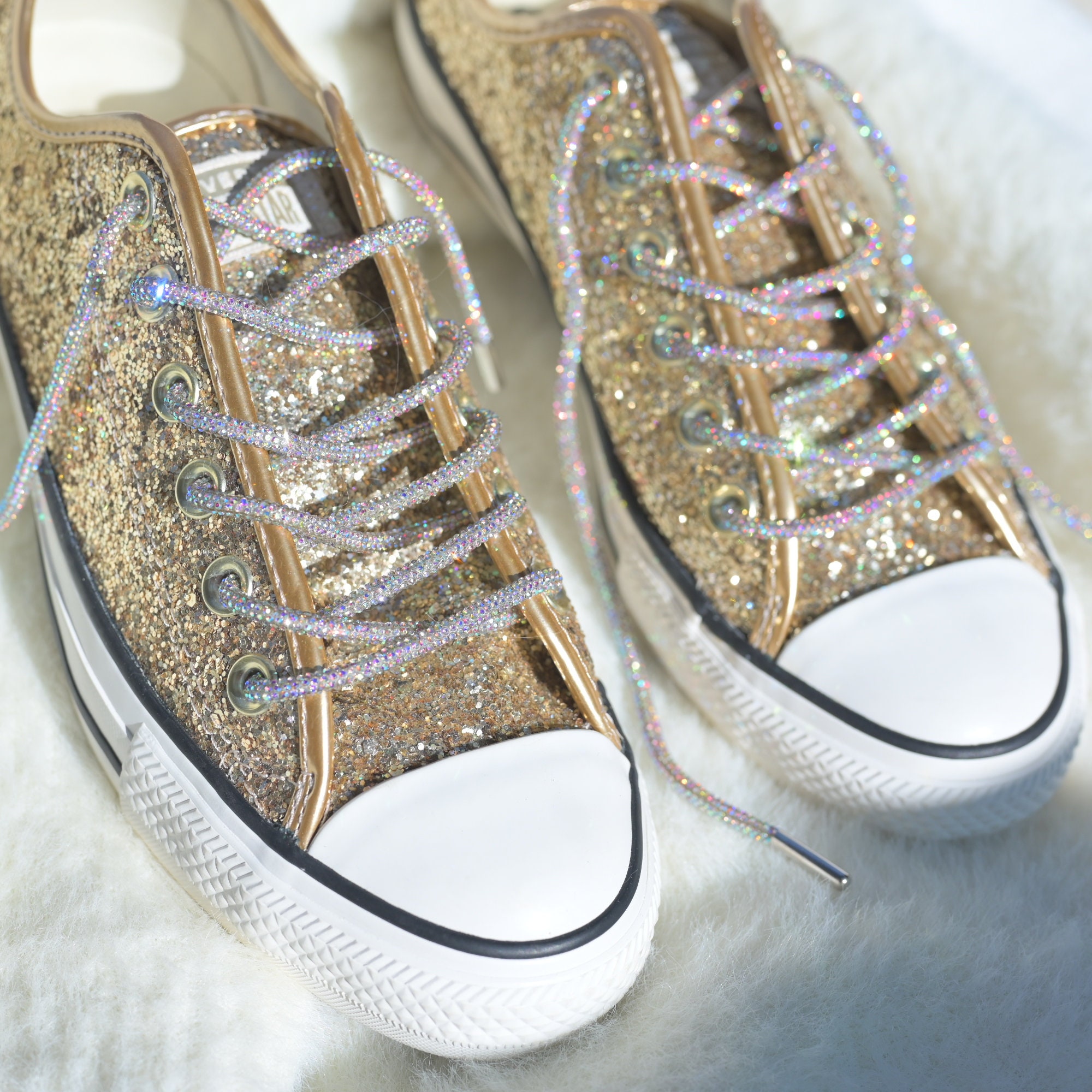 HavanaGoose Luxury Rhinestone Crystals Shoelaces for Converse Sneakers
