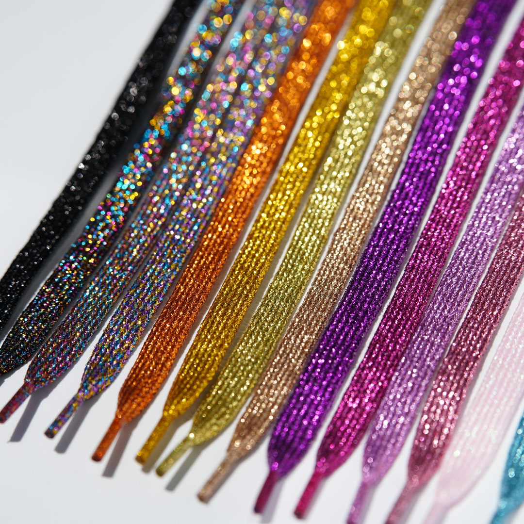 Metallic Sparkling Glitter Shoe Laces Fit Golden Goose or Any Other