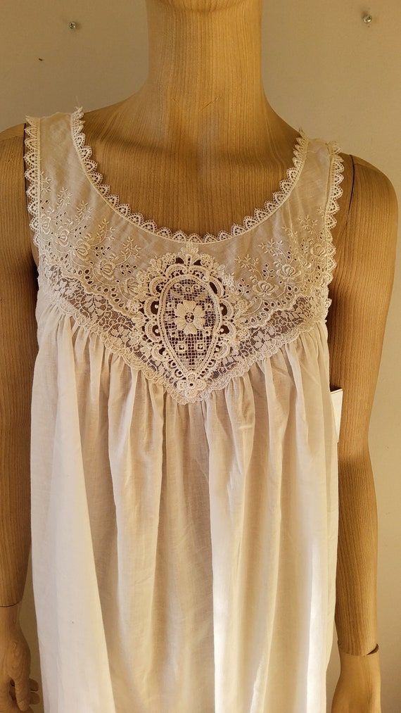 Vintage Christian Dior Lingerie Long White Nightgown … - Gem