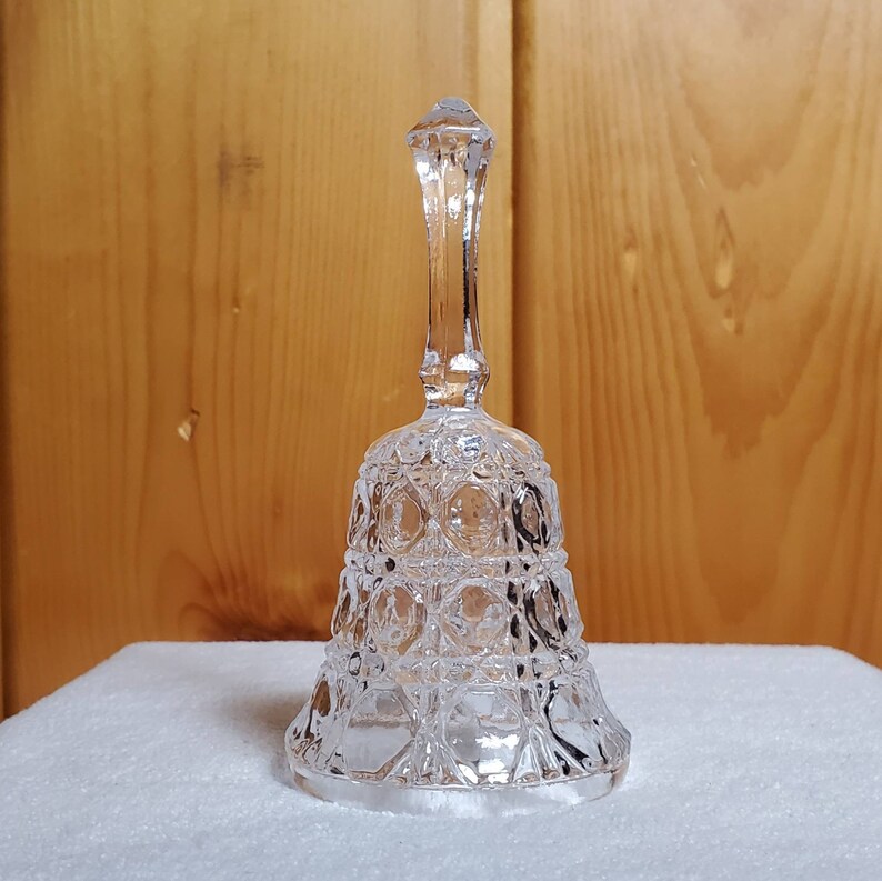 Vintage leaded crystal cut glass bell Etsy