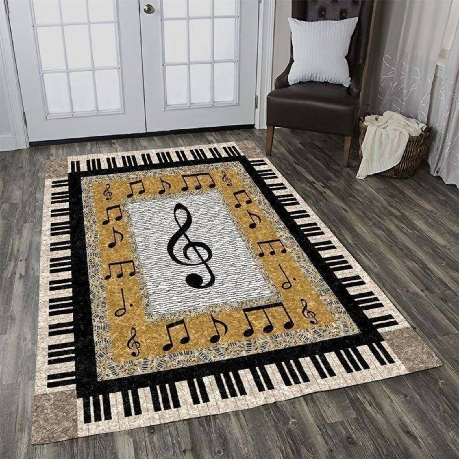 Piano Rug Music Keyboard Musical Instrument Organ Rectangle Etsy