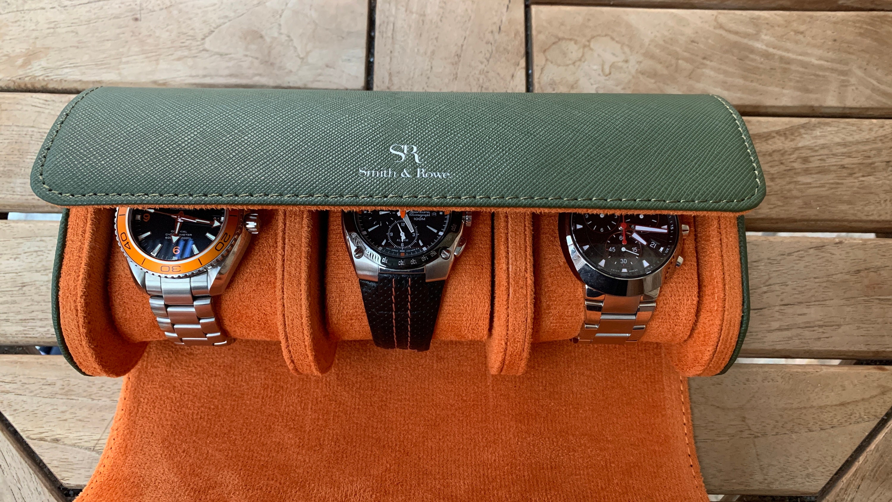 Elegant Watch Roll, Leather Roll, Leather Watch Case, Travel