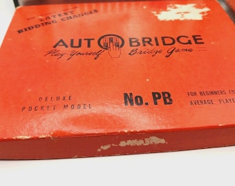 Vintage Auto Bridge Play Yourself Bridge Game 1959+Instructions Made In USA