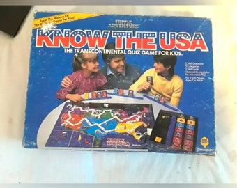 Know the USA Trivia Board Game Vintage 1985