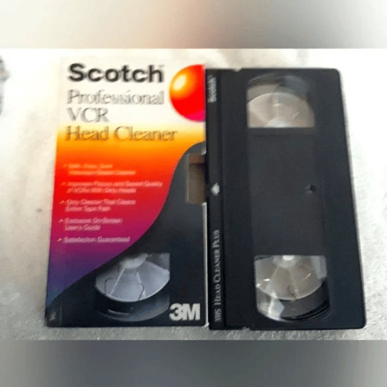 Scotch Dry Type VCR Head Cleaner Tape Etsy