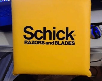 Vintage Schick Razors and Blades Stadium Seat Cushion 13× 13