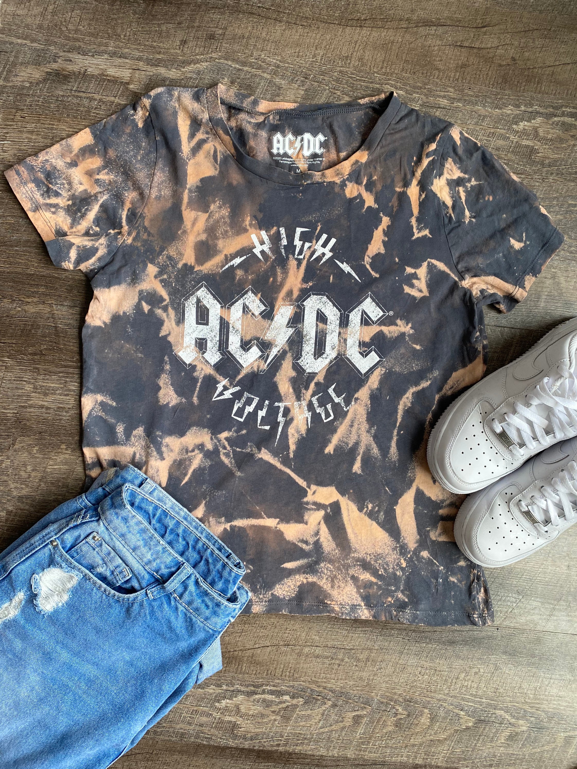 acdc bleached sweatshirt