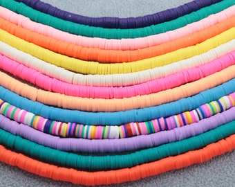 6mm Heishi Beads, Polymer Clay Beads, Fimo Beads, Kiara Heishi Bracelet, African Vinly Disc Beads, Beads, Whosale Heishi, DIY Jewelry
