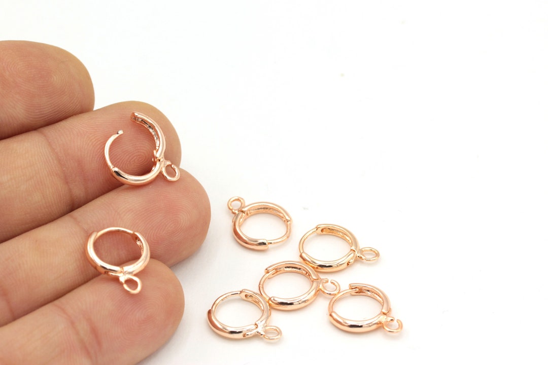 2pcs12x15mmrose Gold Plated Earring Findings Plain Etsy Australia
