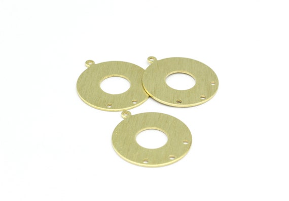 4 pcs,HM-59 25x28mm Textured Round Apparatus Stamp 1 Hole Textured Round Round Disc Charms Raw Brass Textured Round Stamping Blanks