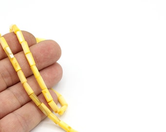 Cylinder Tube Beads, Natural Stone Column Beads, Jewelry Supply Bracelet Necklace, 4x10mm, 1Strand,GEM-161