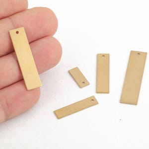 Raw Brass Rectangle Blanks, Personalized Bar, Engravable Brass Tag Blanks, Rectangle Blanks for Jewelry Making, DIY Supplies, LZ-306-1