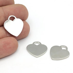 Rhodium Plated Heart Pendant, Heart Jewelry, Rhodium Plated Heart Necklace, Love Pendant, Necklace Pendant, 1Pcs, 20x22mm, SLV-570