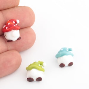 16x17mm Hand Made Murano Glass Smurfs Midget Beads, Murano Dwarf Beads, Little Man Murano Glass Charms, Murano Glass Findings, 1 Pcs,GEM-279