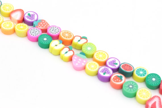 6pcs Cute Fruit Clay Beads Bracelets