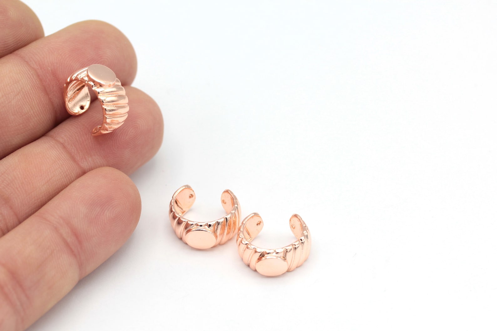 Rose Gold Plated Ear Cuff Ear Cuff Minimalist Ear Cuff Etsy UK