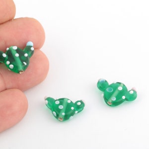14x22mm perle di cactus in vetro di Murano fatte a mano, perle di erbe di Murano, ciondoli in vetro di Murano di cactus, reperti in vetro, 1 pz, GEM-280