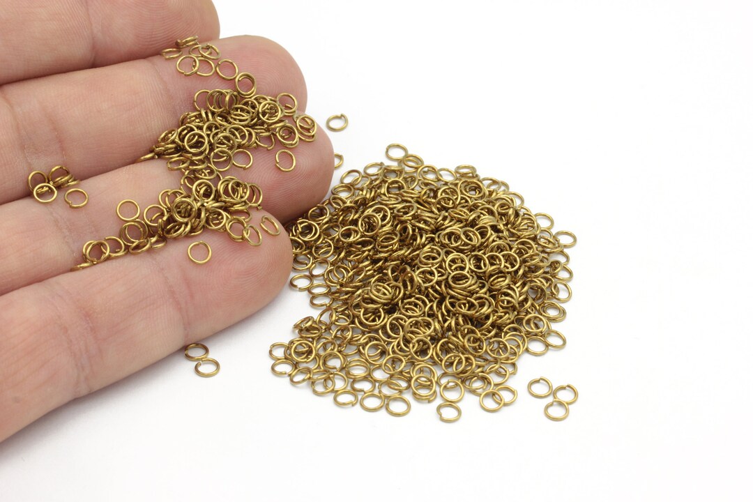 0.60x4mm Raw Brass Jump Rings, Brass Jump Rings, Bulk Jump Rings, Brass