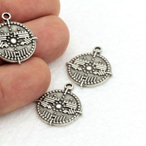 1 pcs,(20x23mm),Antique Silver Medallion,medal necklace , medal Coins , Antique Medallion ,Ancient Coins  ESK-4