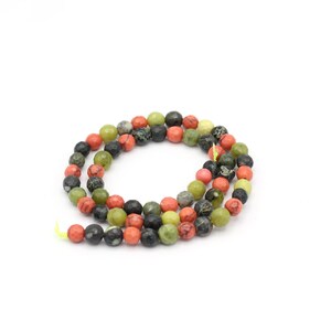 6mm Micro Faceted Natural Beads, Natural Mixed Stone Beads, Gemstone Round Beads, Beading Supplies, Bracelet Making, GEM-59