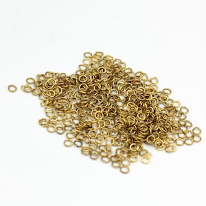 250 pcs (0.5x3 mm),connecting rings, Jumprings, Raw Brass Findings, Open Jump Rings, Raw Brass Jump Rings,connectors  HM-176
