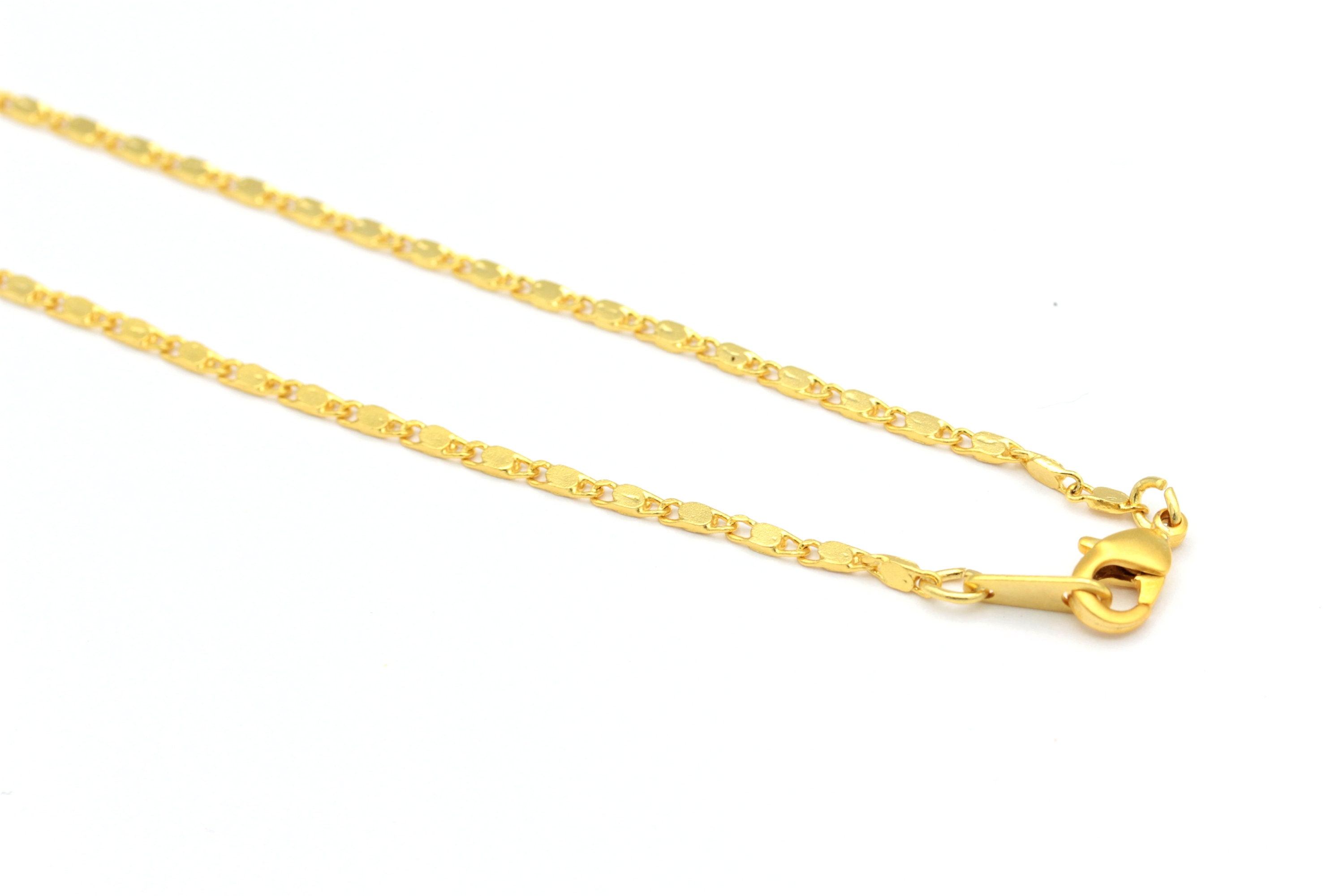 Matt Gold Chain Matt Gold Plated Ready Necklace Chain Matt Gold Plated Bar - Etsy
