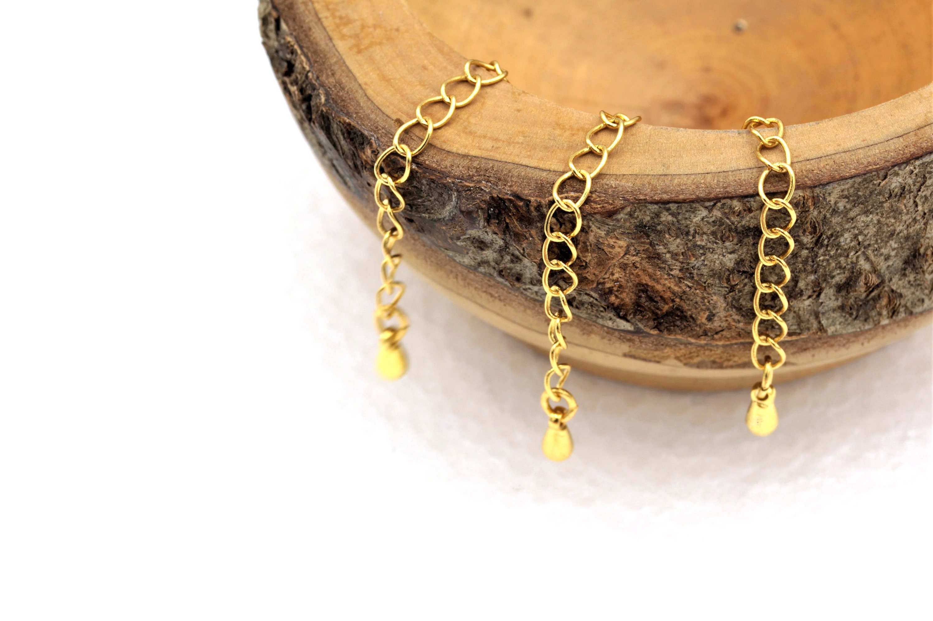 24k Gold Plated Extender Chain Necklace Extander Chain Etsy