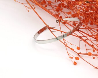 Silver Plated Bangle, Hand Made Bracelet, Adjustable Bracelet, Silver Plated Cuff Bangle, Polished Bracelet, 1 Pcs, (4x155mm), BLZ-13