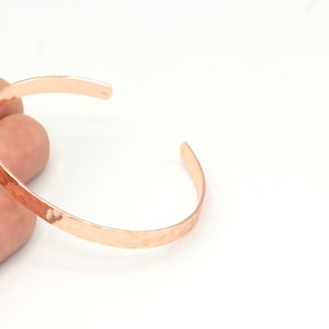 Rose vergoldet gehämmert gehämmert Armreif, von Hand gemacht Armband, verstellbare Armband, gehämmert Manschette Armreif, poliert Armband, 1 Stk, (6x155mm), BLZ-11