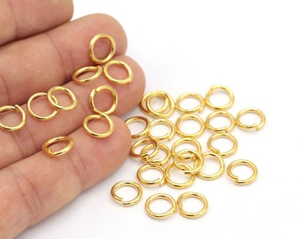 12 pcs,(1.5x10mm)24k Gold Plated Jump Rings, Open Jump Rings, Brass Jumprings, Jump Rings Connector,Gold Plated Findings,  ALT-628