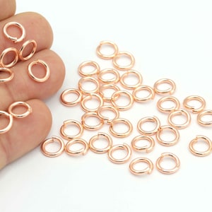 12 Stück,(9x1,2mm)Rosé vergoldete Steckringe, Offene Sprünge Ringe, Messing Sprünge, Steckringe, Rosévergoldete Beschläge, ROS-418