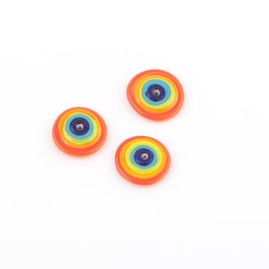 20mm Hand Made Murano Glass Evil Eye Charms, Murano Evil Eye Beads, Big Evil Eye Murano Glass Charms, Murano Glass Findings, 1 Pcs, GEM-251