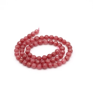6mm Micro Faceted Natural Beads, Natural Stone Beads, Gemstone Round Beads, Beading Supplies, Bracelet Making, GEM-57